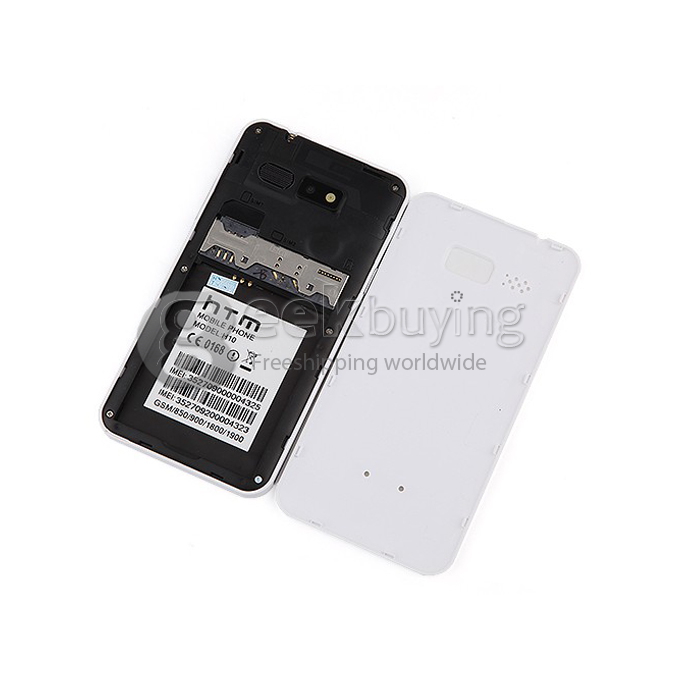 3G/GPS Dual Core Smartphone HTM H80W 4.1inch Multi Touch Screen MTK6572W 2.0MP Camera Android 4.2 OS White