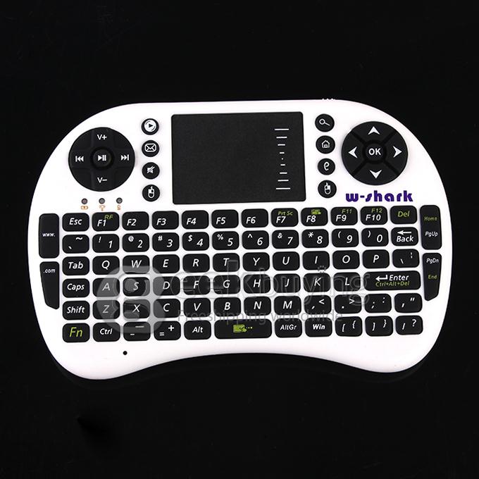 W-Shark 500AC 2.4Ghz Wireless Mini Keyboard With TouchPad New In Box White Operate By 2xAAA