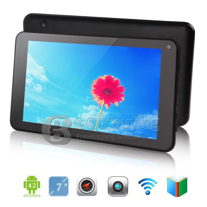 iPEGTOP A702 RK3026 1.0GHz 7 inch Tablet PC Android 4.2 Dual Core Capacitive Touch Screen 800*480 512MB/4GB - Black