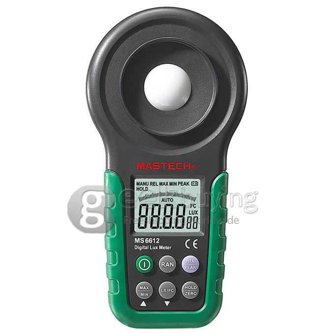 Mastech MS6612 Digital Multi Function Luxmeter High Accuracy 200,000 Lux Light Meter Test Spectra Auto Range