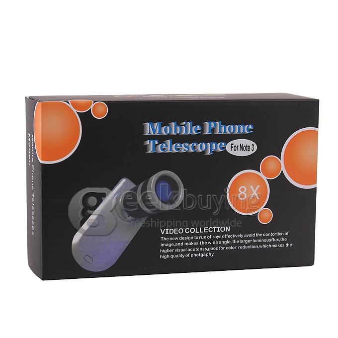 New 8X Optical Zoom Phone Telescope Lens Case Cover Kit for Samsung Galaxy Note 3