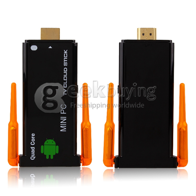 CX-919II GM282 RK3188T Quad Core Google Android 4.2 1.4GHz Mini TV BOX Dongle 2G/8G Dual External WiFi Antenna Bluetooth - Black