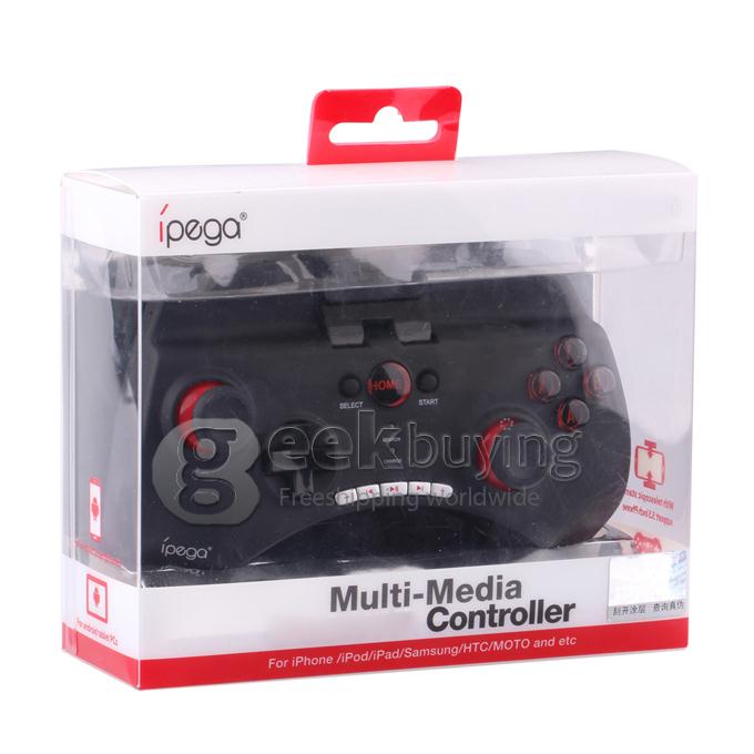 IPEGA PG-9025 Rechargeable Multimedia Bluetooth Controller with Telescopic Stand for iPod iPhone iPad Android PC Games - Black