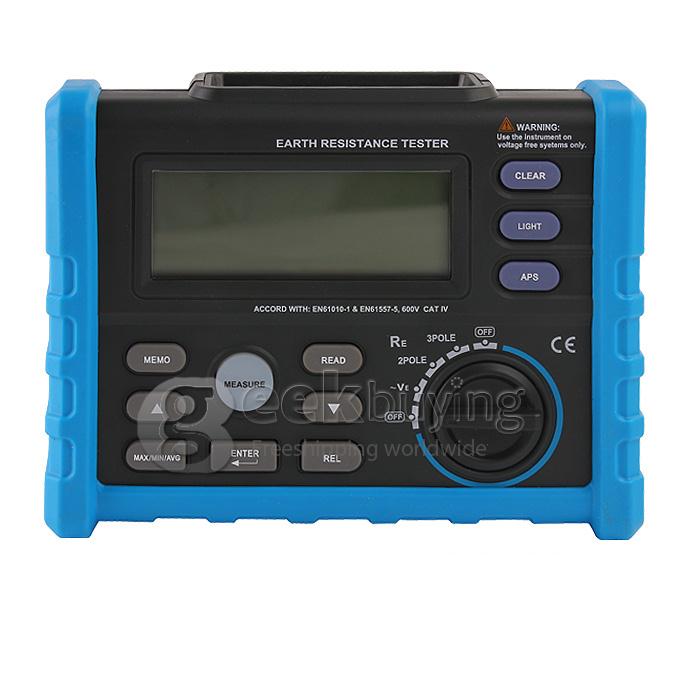 MASTECH AER01 High Quality Digital Earth Ground Resistance Voltage Meter Tester Resistance Meter 