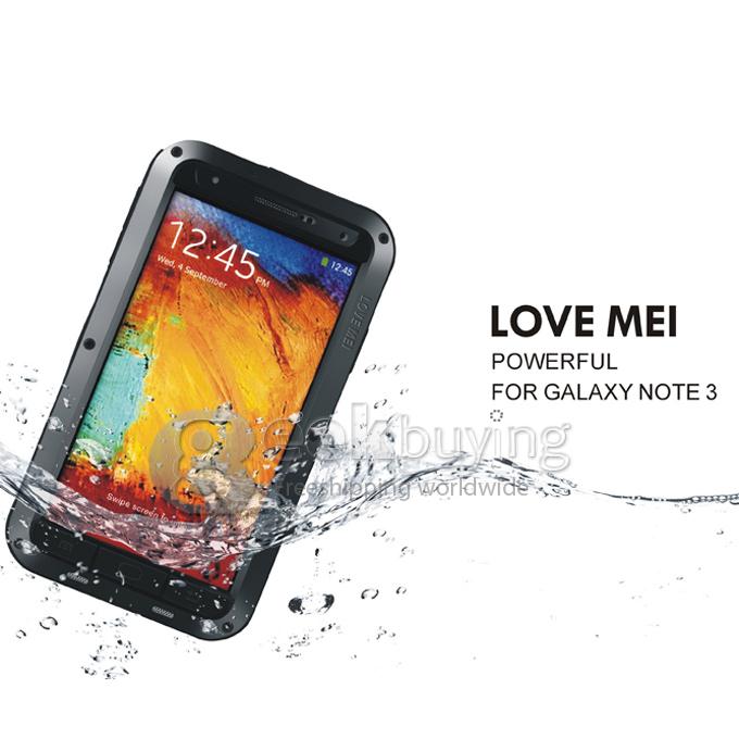 [Spain Stock] LOVE MEI Weather/Dirt/Shockproof Protective Case for Samsung Galaxy Note 3 III N9000 - Black