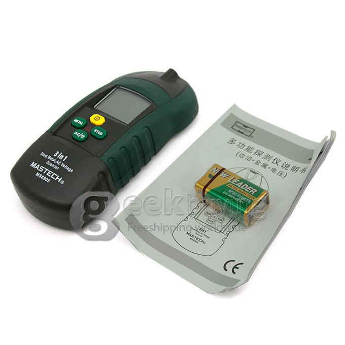 Mastech MS6906(3 in 1 Stud + NCV + Metal) Multi-detector to Detect Metal Pipes for Decoration