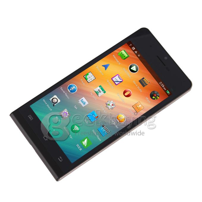 Haipai P6s 5.0Inch 6.99mm Ultrathin IPS HD Screen MTK6582 Quad Core 1.3GHz Smartphone 1GB+8GB 13.0MP Back Camera Android 4.2  Gyroscope/Compass with 3G/GPS -  Black
