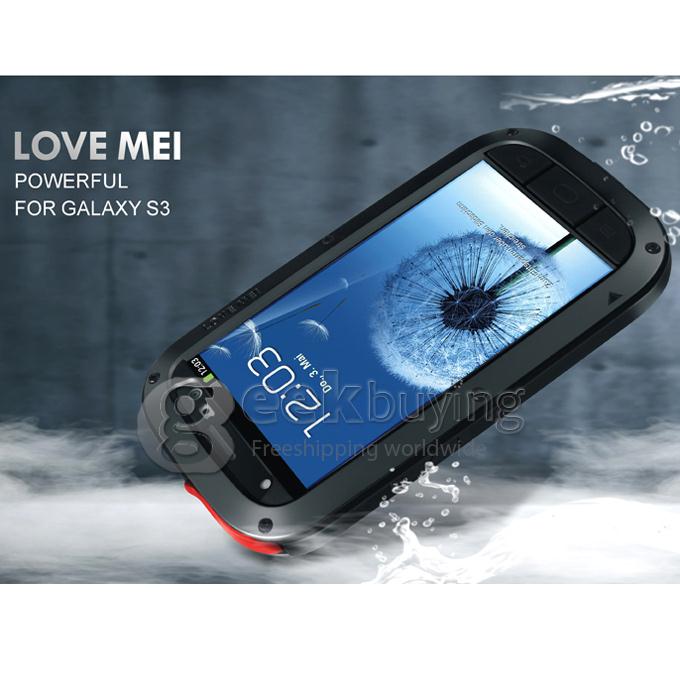 LOVE MEI Weather/Dirt/Shockproof Protective Case for Samsung Galaxy S3 III i9300 - Black