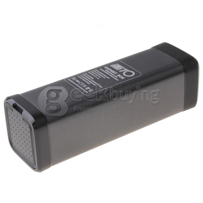 iMito Gadget Box S 4400MAH Mobile Power Bank IP54 Waterproof with TF Card Slot and Flashlight iPhone6 Plus - Grey