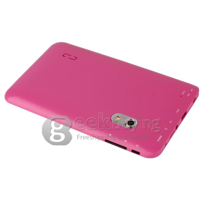 F30pro Allwinner A23 1.0GHz 7 inch Tablet PC Android 4.2 Dual Core Capacitive Touch Screen 800*480 512MB/4GB - Pink