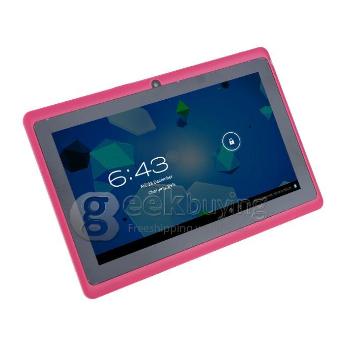 Q88pro Allwinner A23 Dual Core 7 Inch Android 4.2  OS Tablet PC 512MB RAM 4GB ROM Capacitive Touch Screen 800*480 - Pink