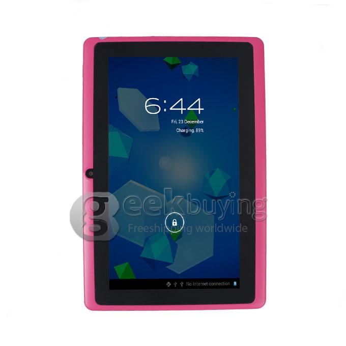Q88pro Allwinner A23 Dual Core 7 Inch Android 4.2  OS Tablet PC 512MB RAM 4GB ROM Capacitive Touch Screen 800*480 - Pink