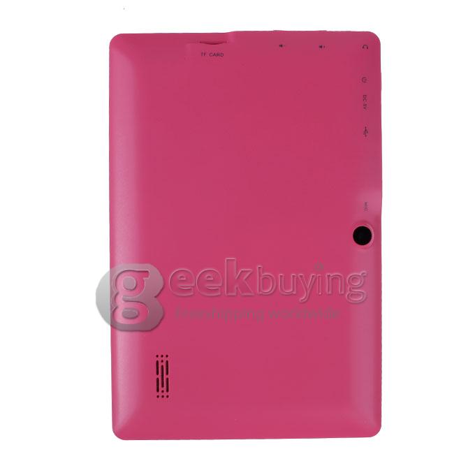 Q88pro Allwinner A23 Dual Core 7 Inch Android 4.2  OS Tablet PC 512MB RAM 4GB ROM Capacitive Touch Screen 800*480 - Pink