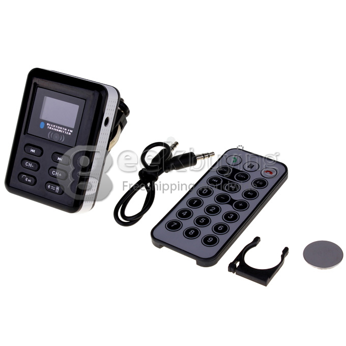 Bluetooth Car MP3 1.2 Screen Media Player With FM Transmitter Support 8GB SD card - Black