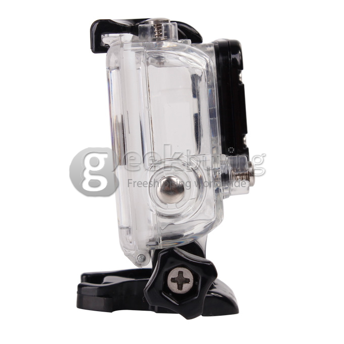 Skeleton Side Open Protective Housing Case for Gopro hero 3 - Transparent + Black