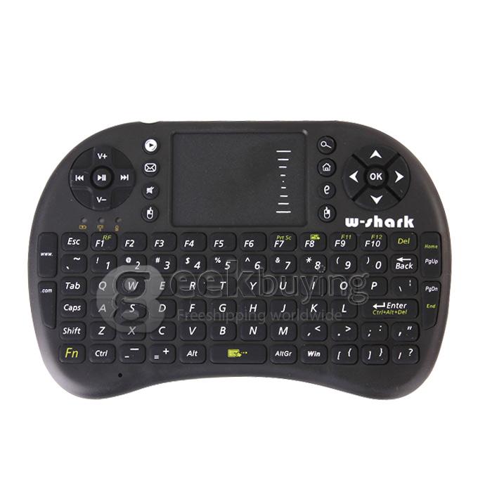 W-Shark 500AC 2.4Ghz Wireless Mini Keyboard with TouchPad New In Box Operate By 2xAAA -Black