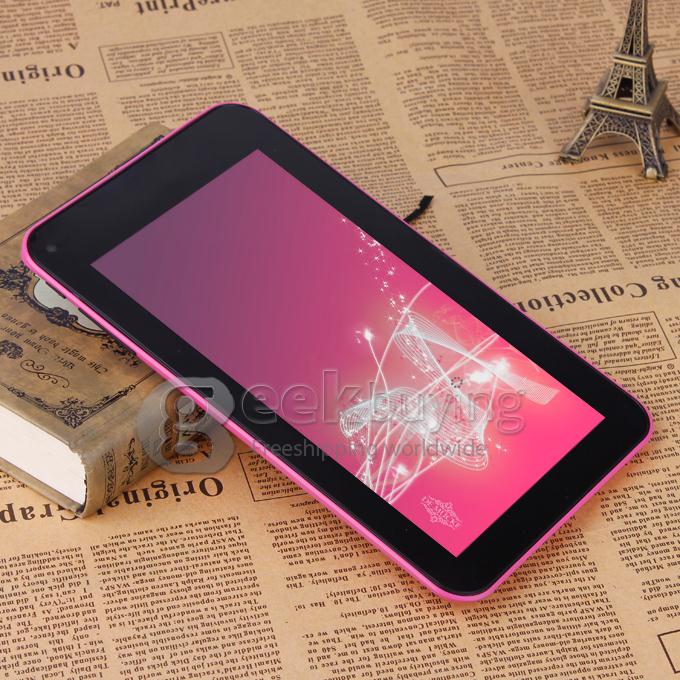 F30pro Allwinner A23 1.0GHz 7 inch Tablet PC Android 4.2 Dual Core Capacitive Touch Screen 800*480 512MB/4GB - Pink