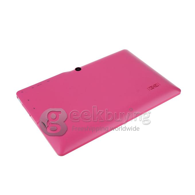 Q88pro Allwinner A23 Dual Core 7 Inch Android 4.2  OS Tablet PC 512MB RAM 4GB ROM Capacitive Touch Screen 800*480 - Pink