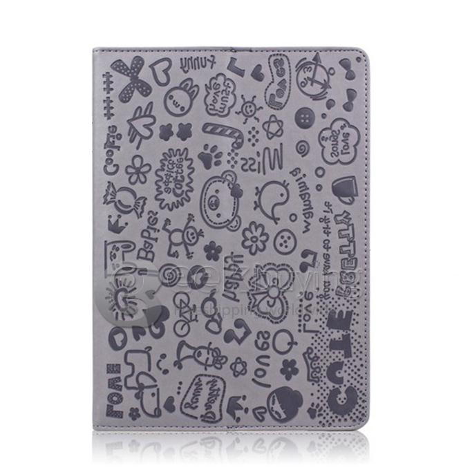 Magic Girl Pattern Ultrathin Leather Case Cover Stand Holder for Retina iPad Mini/iPad Mini 2 - Gray