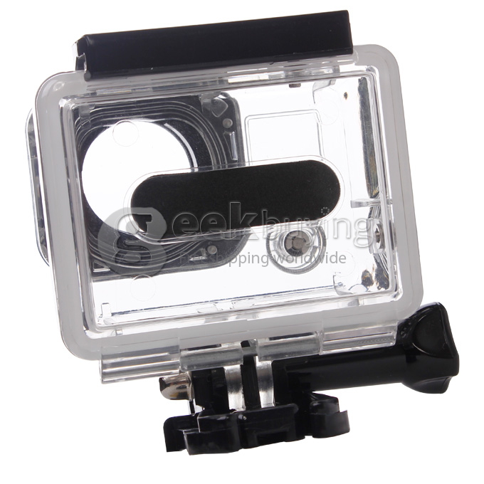 Skeleton Side Open Protective Housing Case for Gopro hero 3 - Transparent + Black