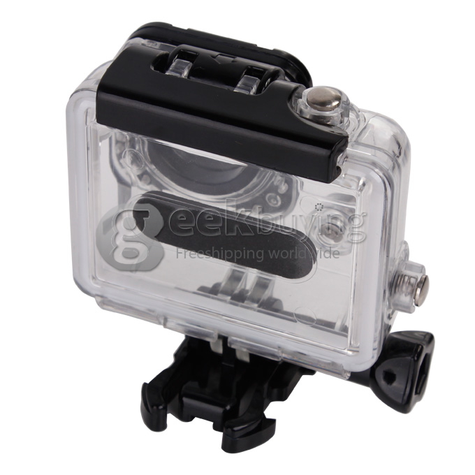 Skeleton Side Open Protective Housing Case for Gopro hero 3 - Transparent + Black