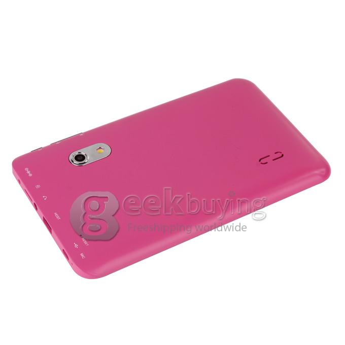 F30pro Allwinner A23 1.0GHz 7 inch Tablet PC Android 4.2 Dual Core Capacitive Touch Screen 800*480 512MB/4GB - Pink