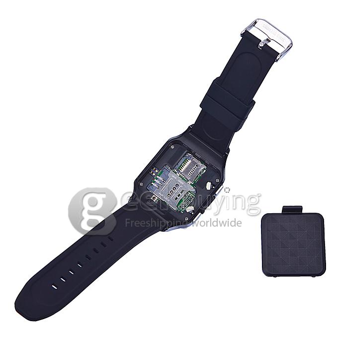 S2 1.54 Inch Touch Screen Watch Phone Smart Watches for Android IOS Sync Phonebook,Call,SMS,Anti Lost - Black