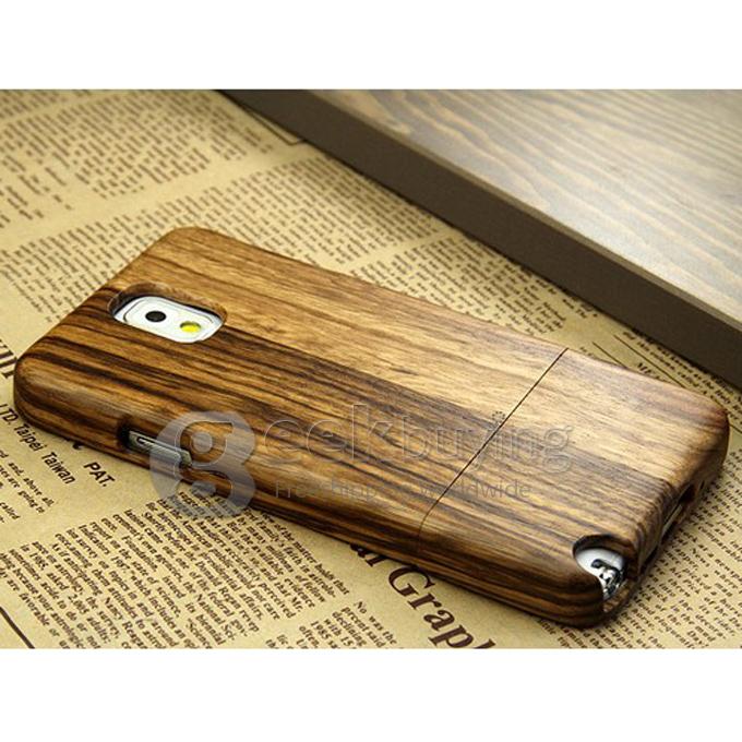 Detachable Bamboo Wooden Wood Case Cover for Samsung Galaxy Note 3 III N9000 - Brown