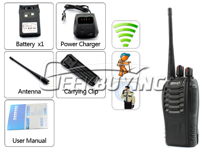 Professional High Power Portable Handheld Walkie Interphone Talkie With High Illumination Flashlight
