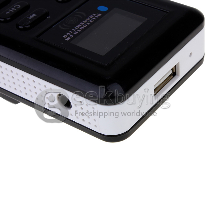 Bluetooth Car MP3 1.2 Screen Media Player With FM Transmitter Support 8GB SD card - Black