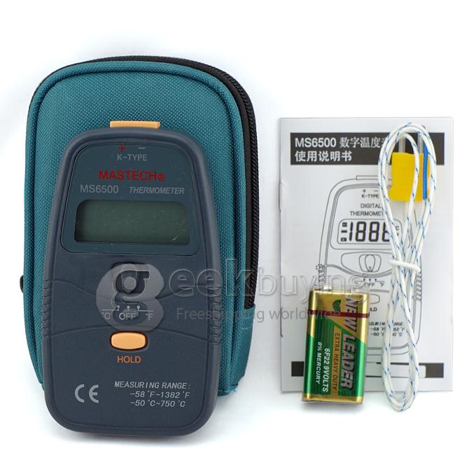 High Reliability MASTECH MS6500 3 1/2 K-type Digital Thermometer 