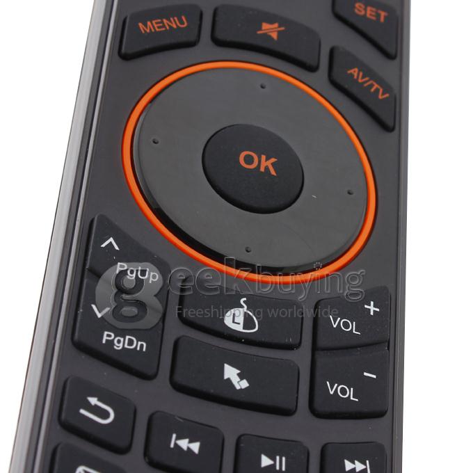 RII K25A RT-MWK25A 2.4Ghz Wireless Air Mouse Keyboard & Infrared Remote Control Audio Chat For TV BOX PC Game -Black