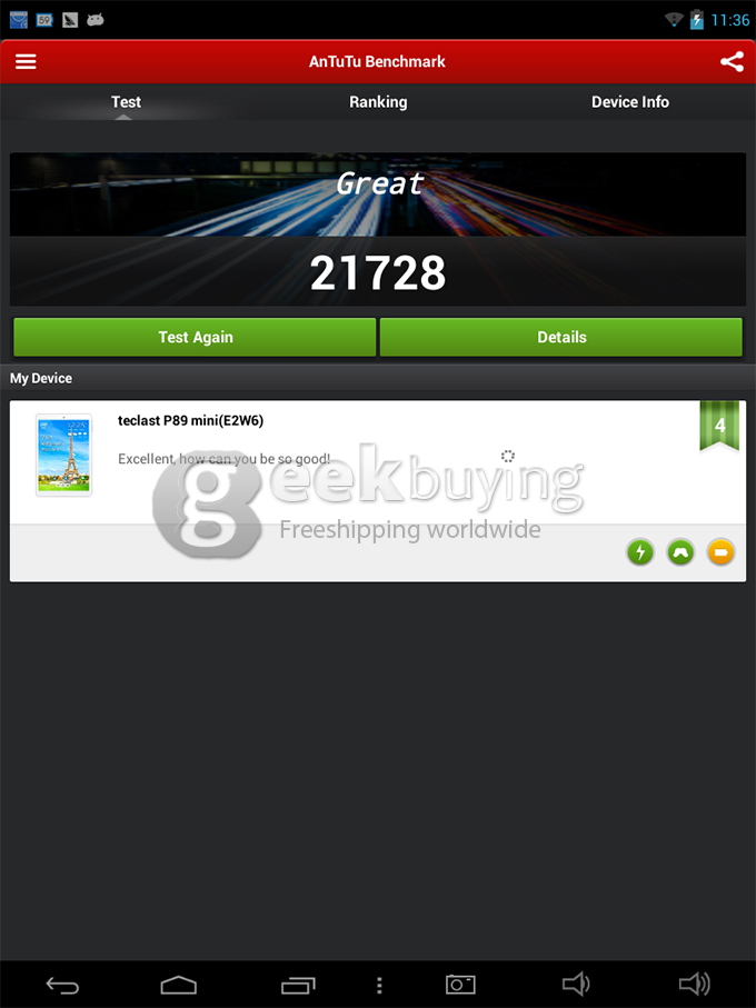 Teclast P89 Mini Intel Z2580 2.0GHz 7.9 inch Tablet PC Android 4.2 Dual Core IPS Capacitive Touch Screen 1024*768 1G/16G - Golden