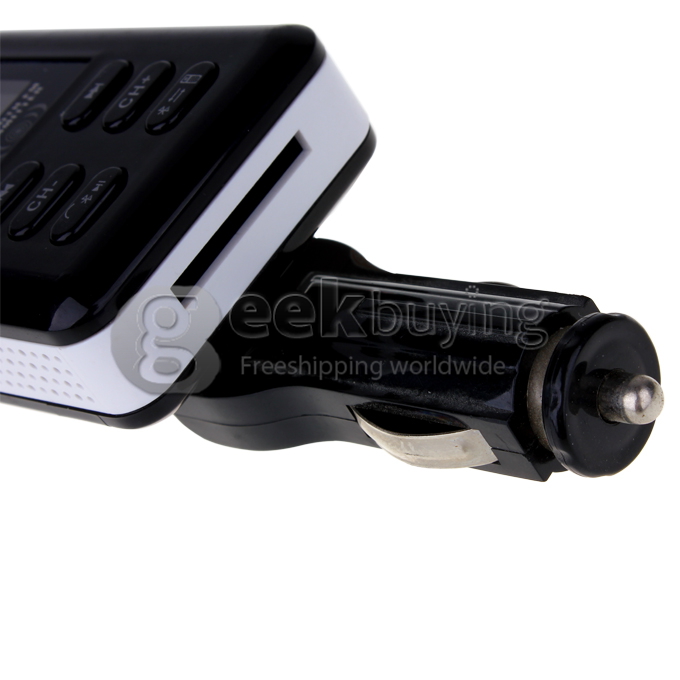 Bluetooth Car MP3 1.2 Screen Media Player With FM Transmitter Support 8GB SD card - Black
