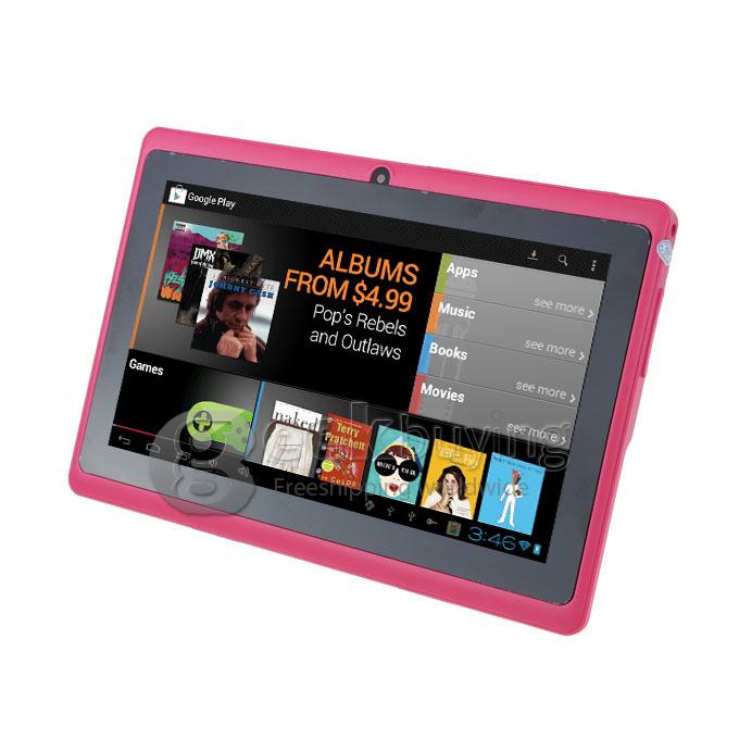 Q88pro Allwinner A23 Dual Core 7 Inch Android 4.2  OS Tablet PC 512MB RAM 4GB ROM Capacitive Touch Screen 800*480 - Pink