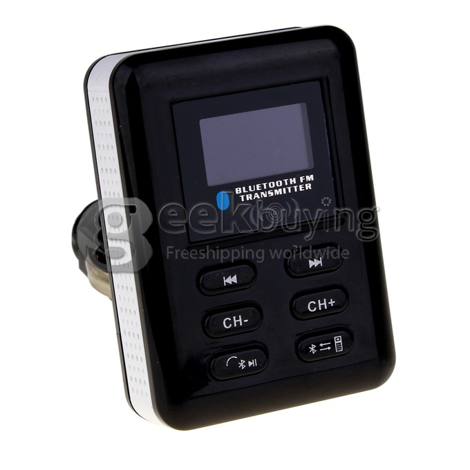 Bluetooth Car MP3 1.2 Screen Media Player With FM Transmitter Support 8GB SD card - Black