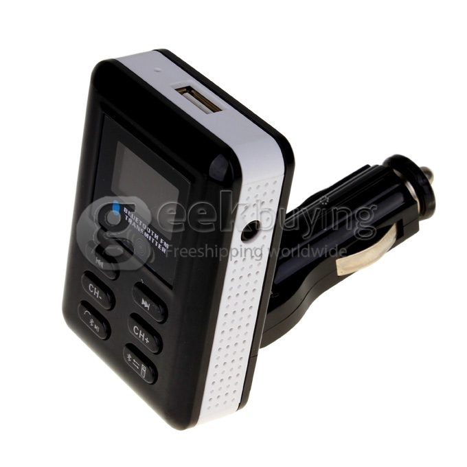 Bluetooth Car MP3 1.2 Screen Media Player With FM Transmitter Support 8GB SD card - Black