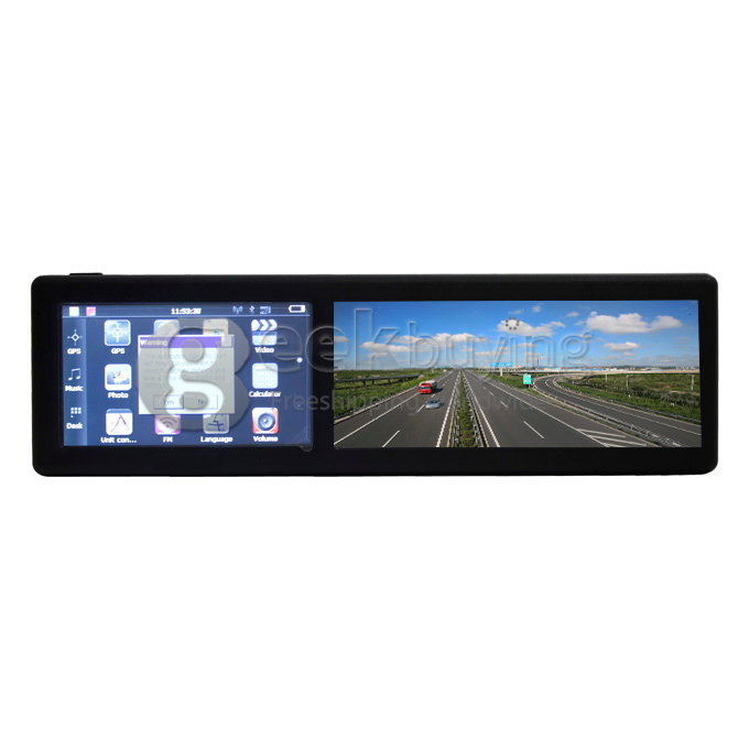 GPS Navigation Device IGO Map 4.3 Inch WIN CE 5.0 Bluetooth 6 Inch Rearview Mirror Navigation - USA + Canada + Mexico Map