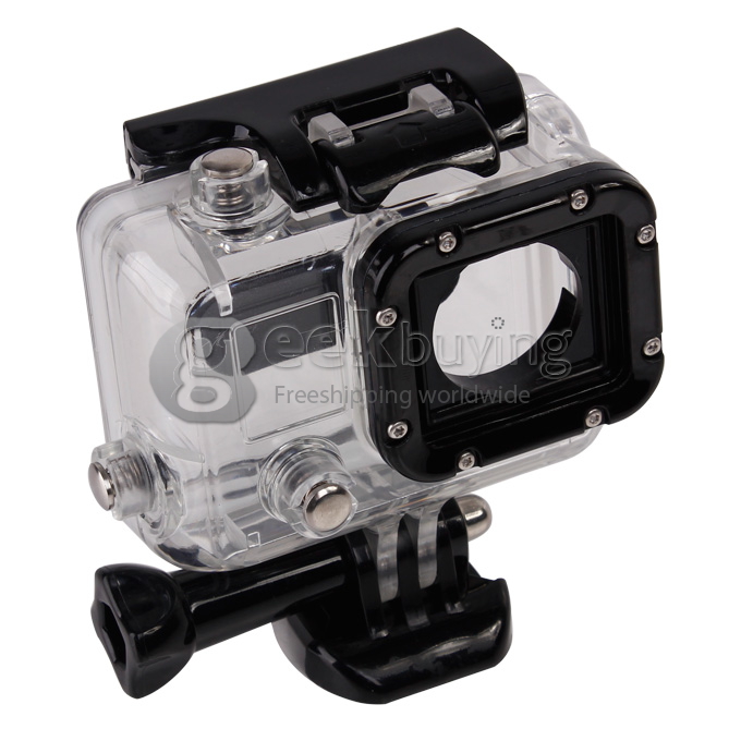 Skeleton Side Open Protective Housing Case for Gopro hero 3 - Transparent + Black