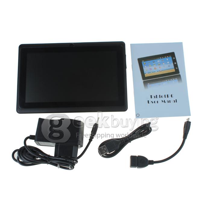 Q88pro Allwinner A23 1.2GHz 7 inch Tablet PC Android 4.2 Dual Core Capacitive Touch Screen 800*480 512MB/4GB - Black