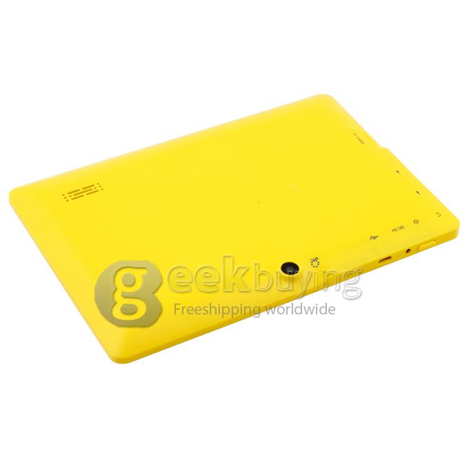 TR23 Allwinner A23 1.5GHz 7 inch Tablet PC Android 4.2 Dual Core Capacitive Touch Screen 800*480 512MB/4GB - Yellow 