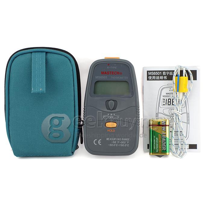 MASTECH MS6501 Handheld 3 1.2 K Type 1999 Count Digital Thermometer 