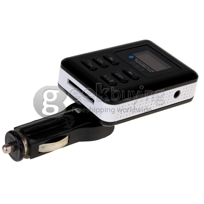 Bluetooth Car MP3 1.2 Screen Media Player With FM Transmitter Support 8GB SD card - Black