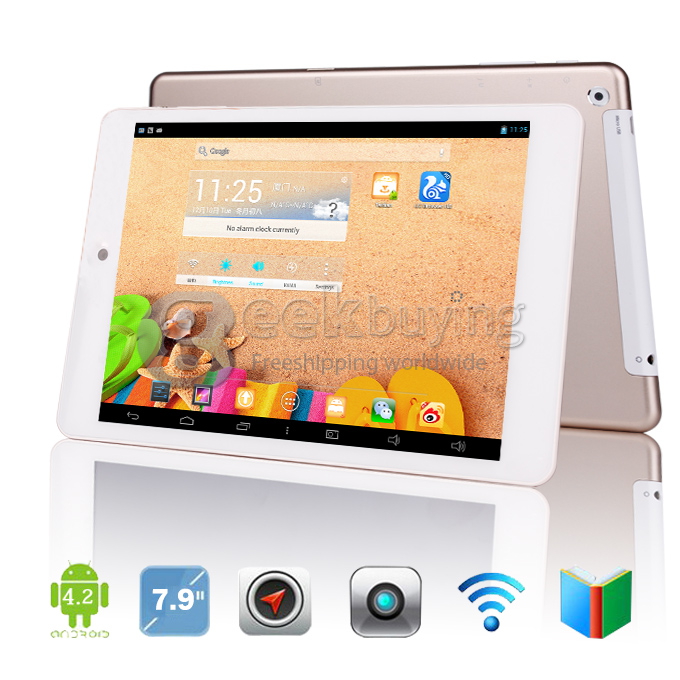 Teclast P89 Mini Intel Z2580 2.0GHz 7.9 inch Tablet PC Android 4.2 Dual Core IPS Capacitive Touch Screen 1024*768 1G/16G - Golden