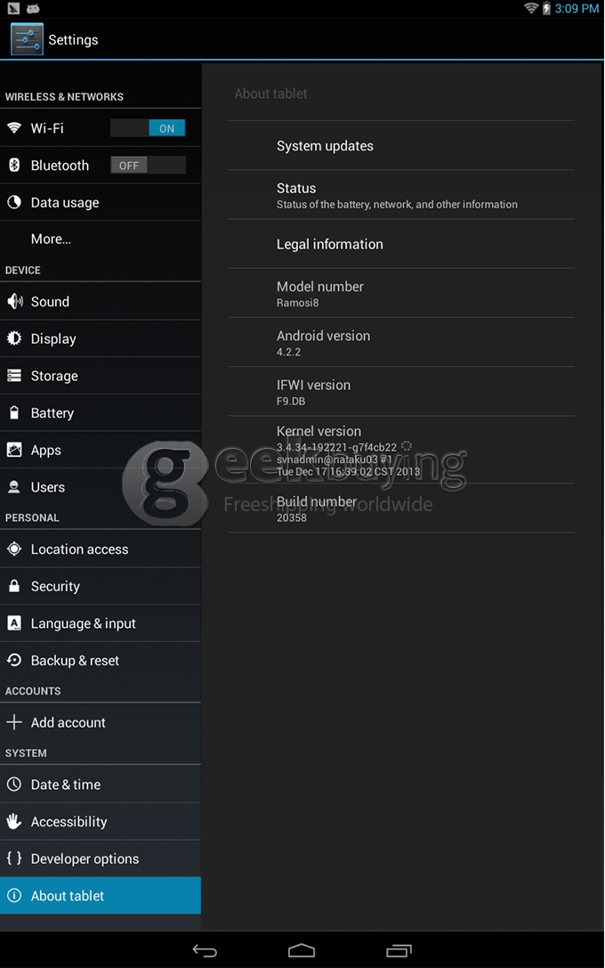 Ramos i8 Intel Atom Z2580 2.0GHz 8 inch Tablet PC Android 4.2 Dual Core IPS Capacitive Touch Screen 1280*800 1GB/16GB