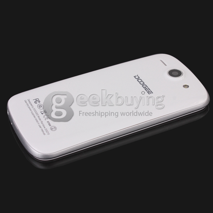 DOOGEE Rainbow DG210 4.5INCH IPS Srceen MT6572 Dual Core WCDMA 3G 5.0MP Camera 4GB GPS w/ Free Leather Case White
