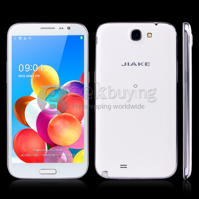 JIAKE V8 MTK6592 Octa Core 1.7GHz 6 Inch Android 4.2 OS Smartphone 2GB RAM 16GB ROM 3G/GPS HD Screen Air Gesture Suspension Window 13.0MP With ROOT Method White