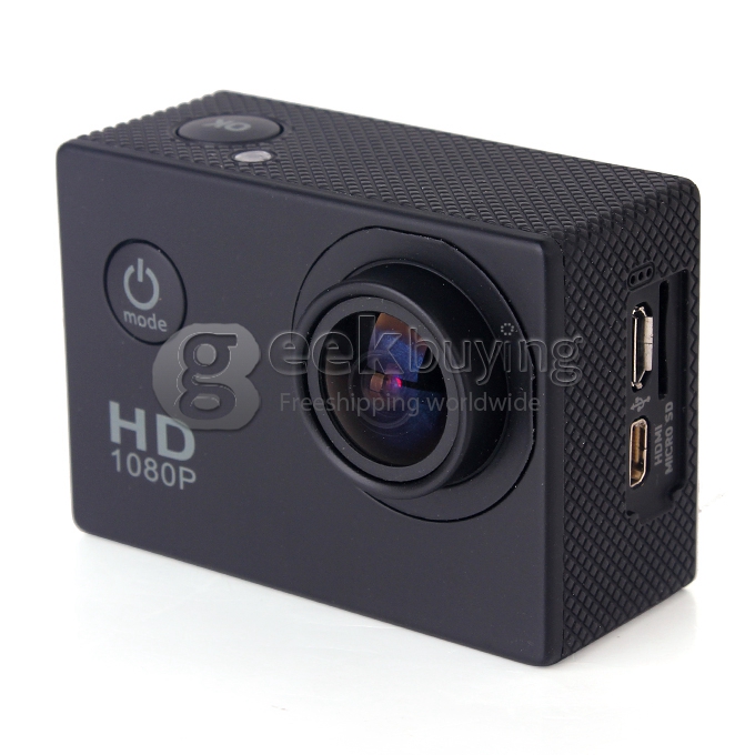 Original SJ4000 12 MP 1080P 30fps H.264 1.5 Inch 170 Degree Wide Angle Lens Waterproof Diving Helmet Camcorder HD Sports DV Action Camera Car DVR Novatek support AV out - Black