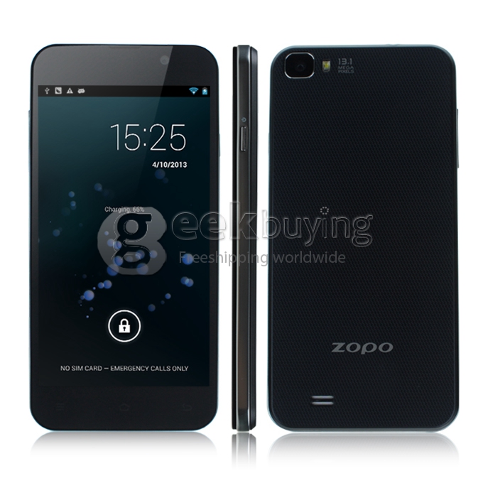 ZOPO ZP980 5.0Inch FHD OGS Screen MTK6589T Quad Core 1.5GHz Smart Phone 2GB RAM+32GB ROM 13.0MP Camera Android 4.2 OS 3G/GPS/OTG - Black