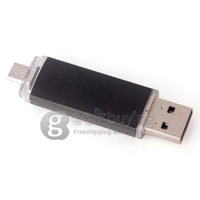 OTG External Storage Micro USB2.0 Drive Memory Stick for Smart Phone/Tablet PC 32G-Black